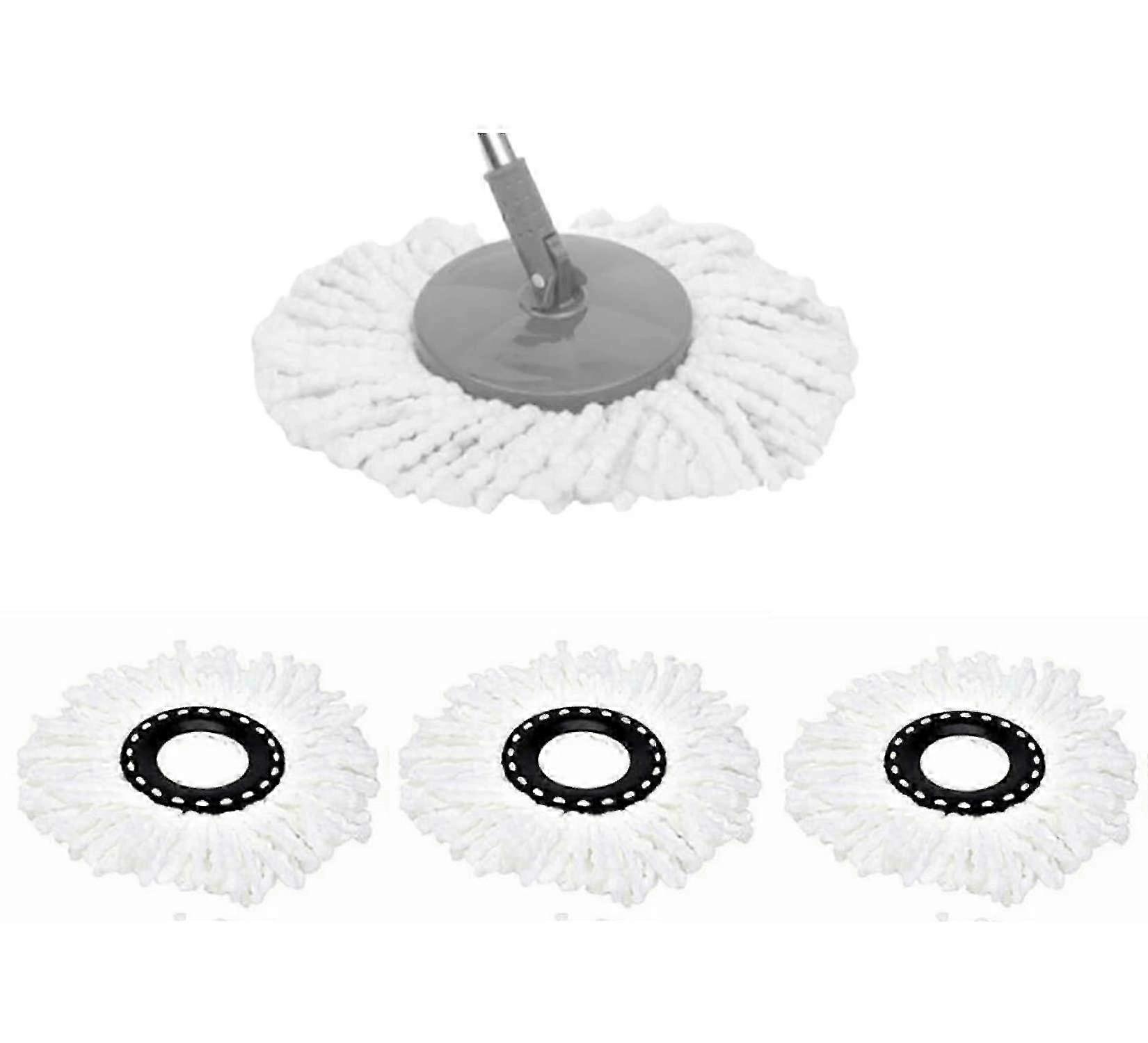 3 Pack Premium Replacement Mop Heads Refill For 360 Rotating Round Spin Magic Mop