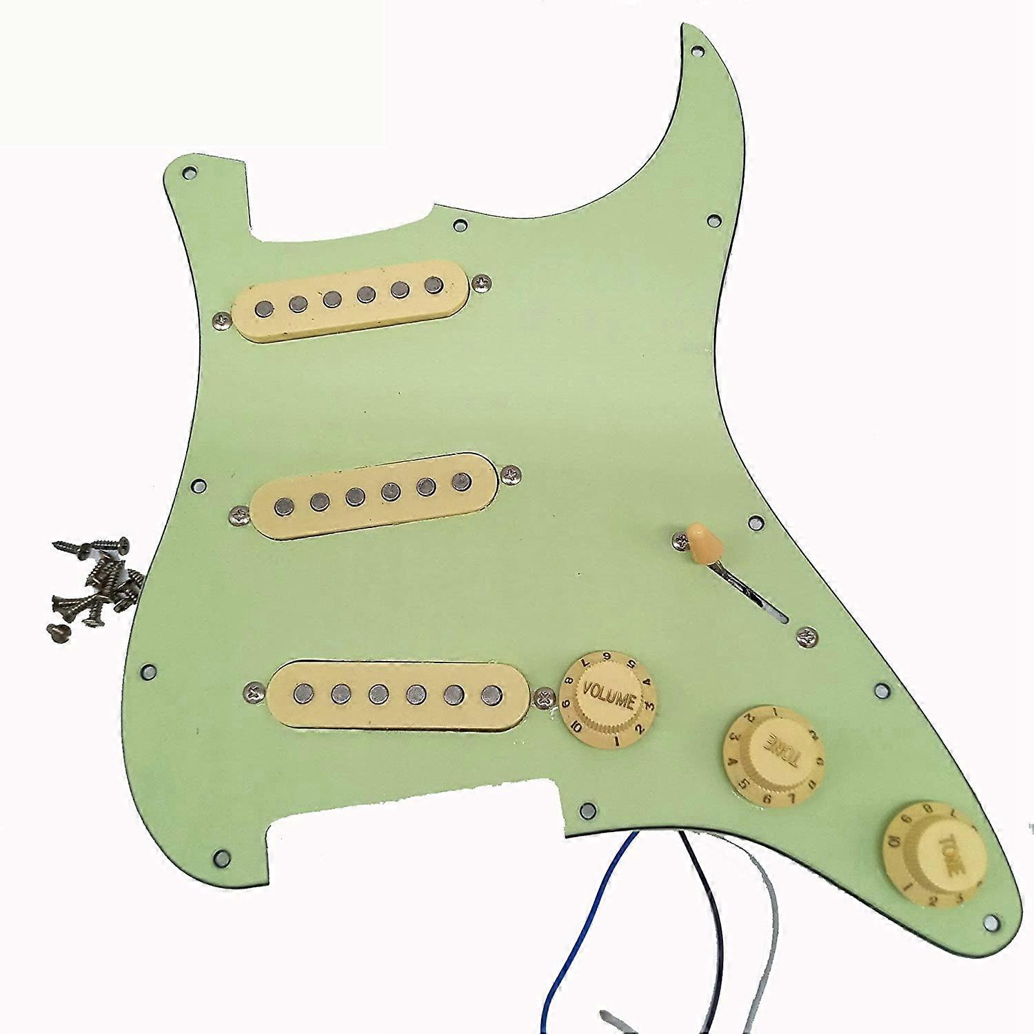 Mint Green Loaded Electric Guitar Pickguard Prewired Pickguard with Pickups for Electric Guitar Acc