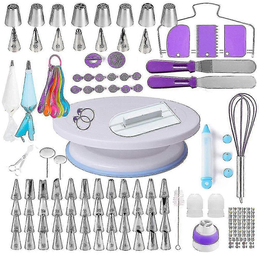 137pcs Multi-function Cake Decorating Kit Cake Turntable Set Pastry