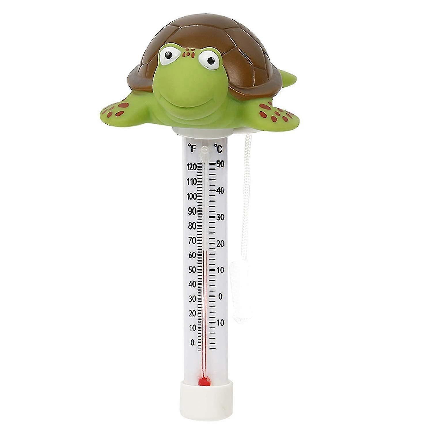 Floating Pool Thermometer, Pond Water Thermometer With String, Baby Pool Thermometer, Shatter Resistant(turtle)