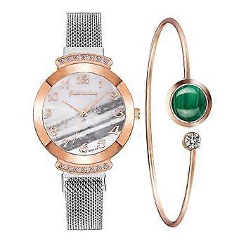 Vrouwen mode horloge klok roestvrij staal casual jurk pols kristal sieraden