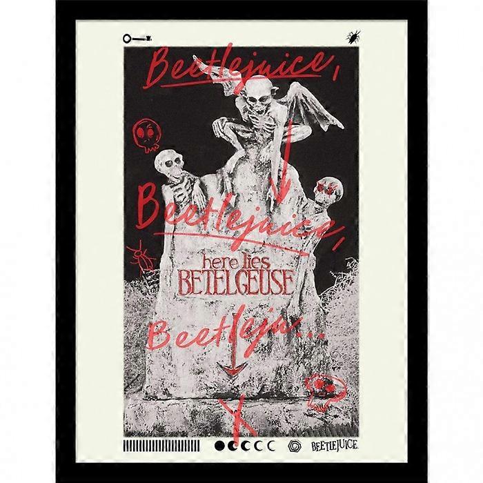 Beetlejuice Here Lies Betelgeuse Framed Poster