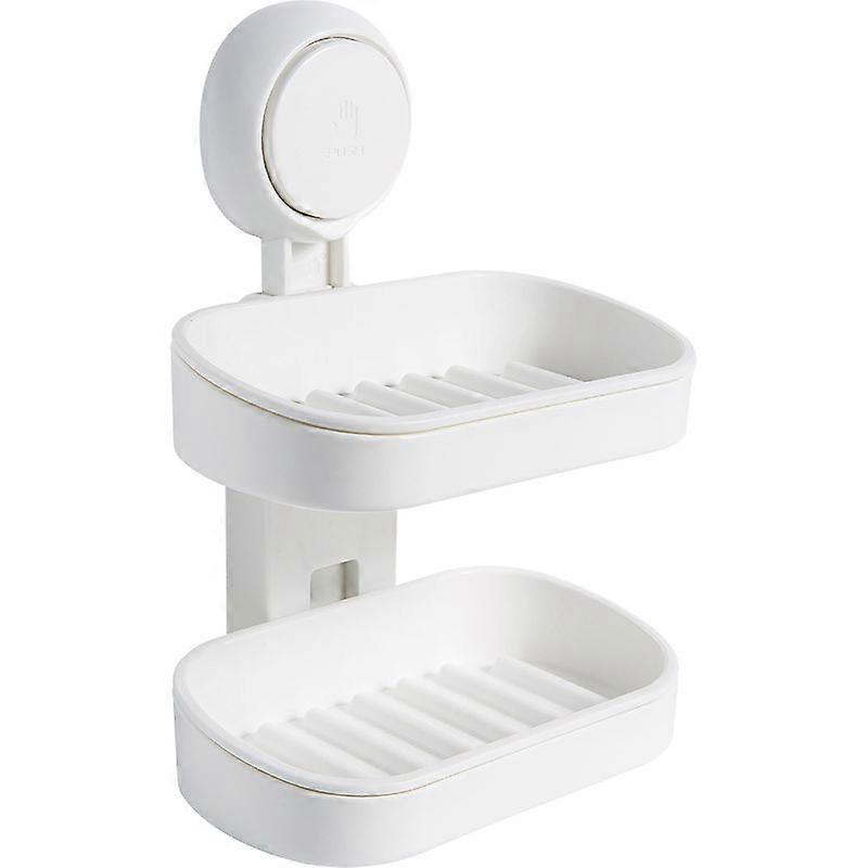 Double soap dish suction cup soap holder sponge holder without drill