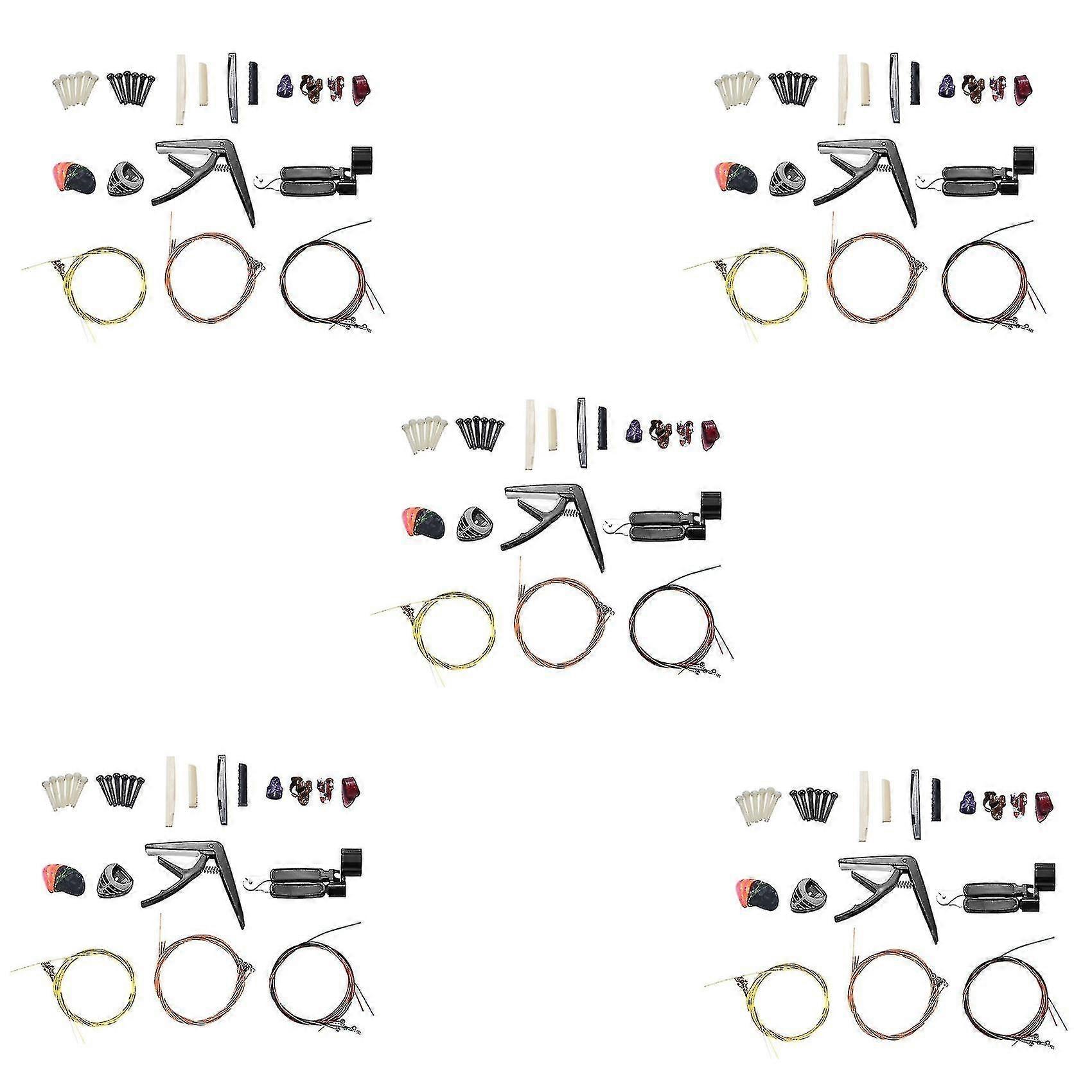 34 Pcs Guitar Accessories Including Guitar Picks,capo,guitar Strings