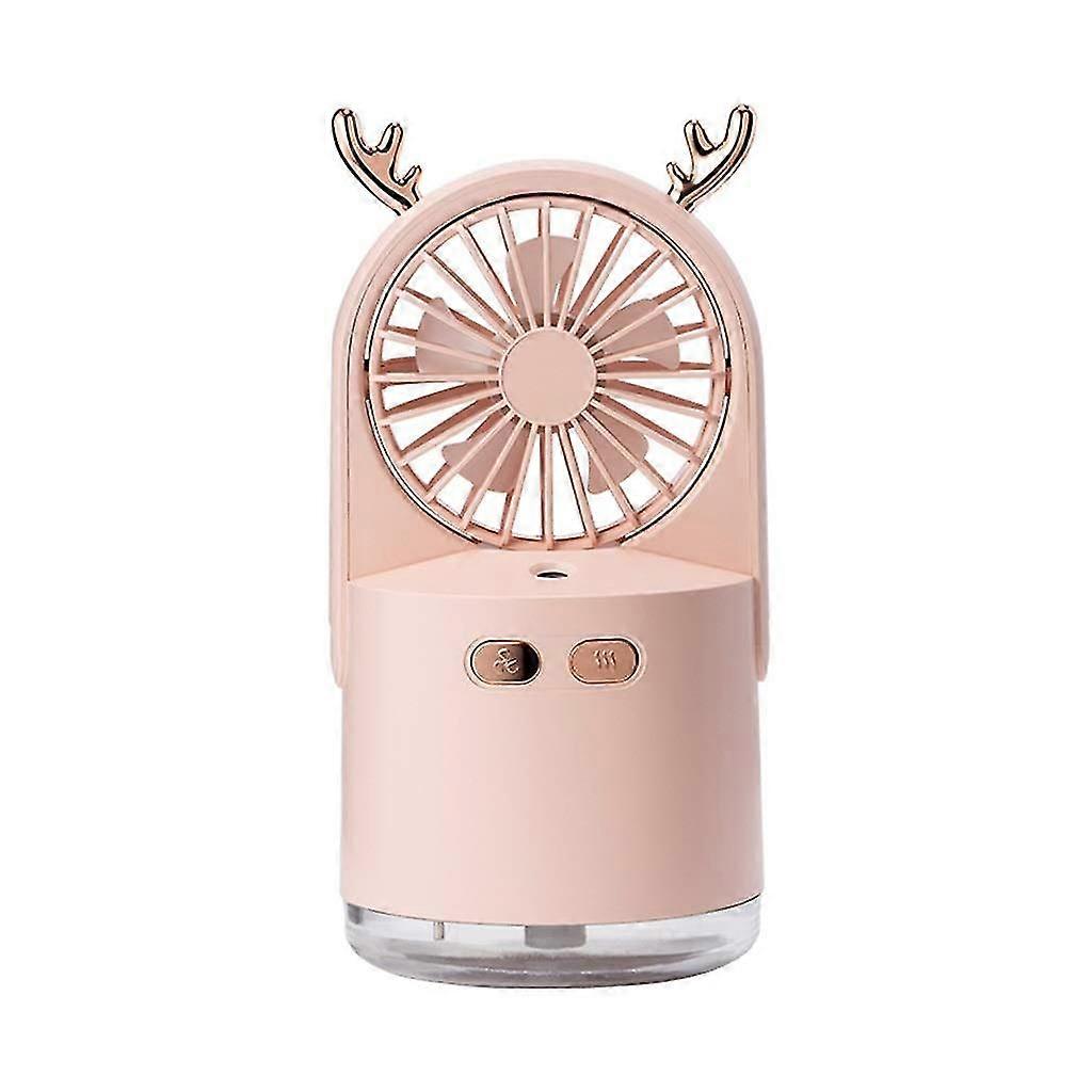 Portable Desk Cooling Usb Rechargeable Fan (pink)