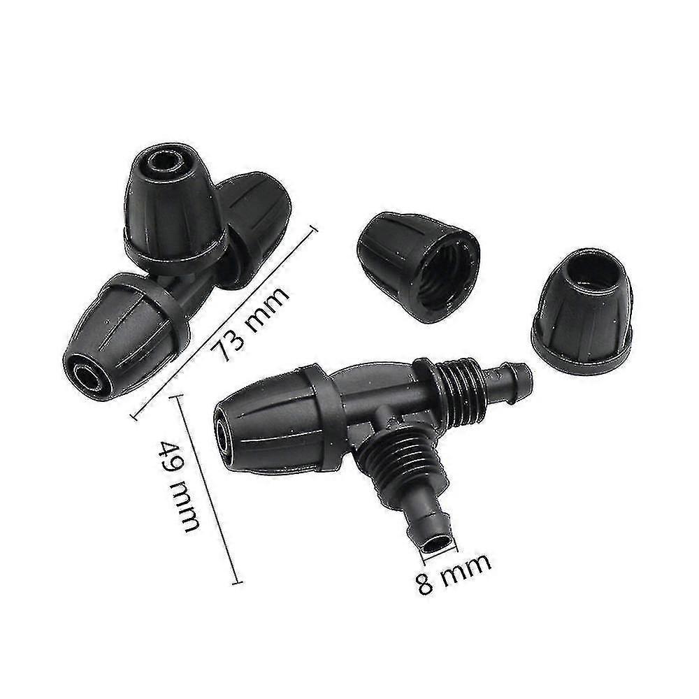 Irrigation 8/11mm Hose Connector With Lock Nut Agricultural Tools Aquarium Water Pipe Fitting Lawn Watering Adapter 5 Pcs
