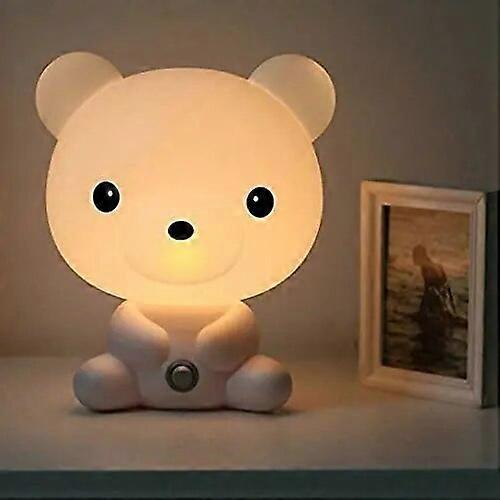 Led bonito Panda Candeeiro de mesa cão urso noite luz dos desenhos animados lâmpada de dormir com UE / EUA plugue para crianças presente de Natal decoração do quarto de cabeceira