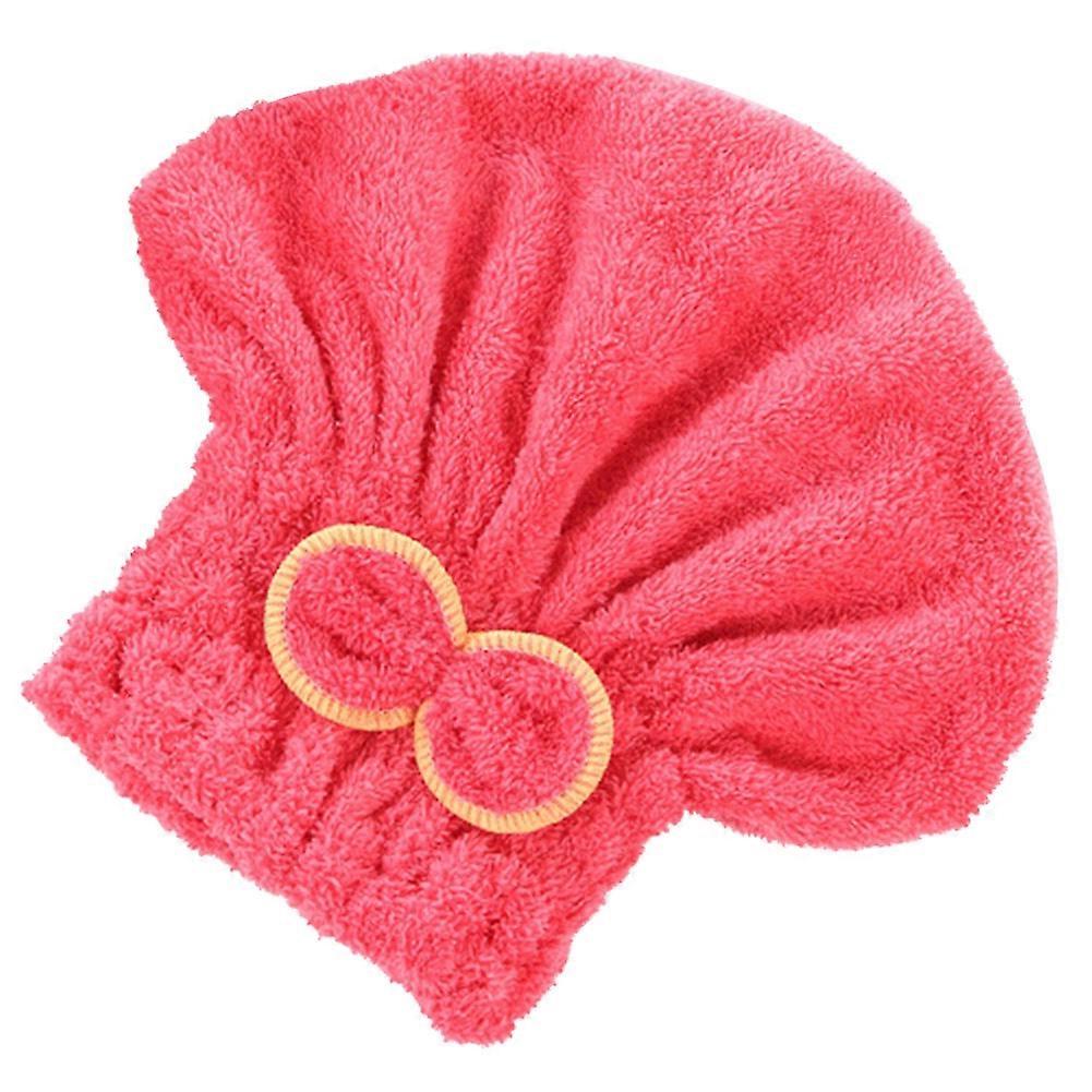 Bowknot Water Absorbent Quick Hair Drying Cap Bathing Hat Tool Drying Head Towel