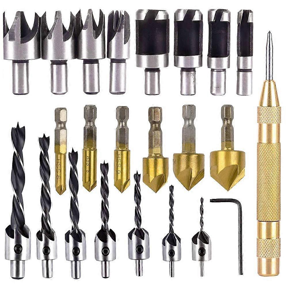 23-Pack Woodworking Chamfer Drilling Tool