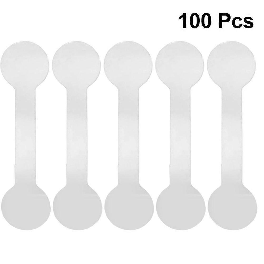 200pcs In 2 Set Self-adhesive Jewelry Labels Necklace Ring Bracelet Price Tags Blank Price Display Labels (round, White)