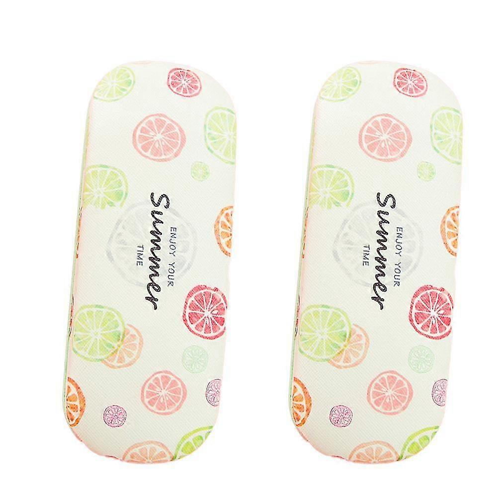Print Hard Shell Frame Glasses Case Eyeglasses Storage Box Reading Glasses Protector Container Pineapple