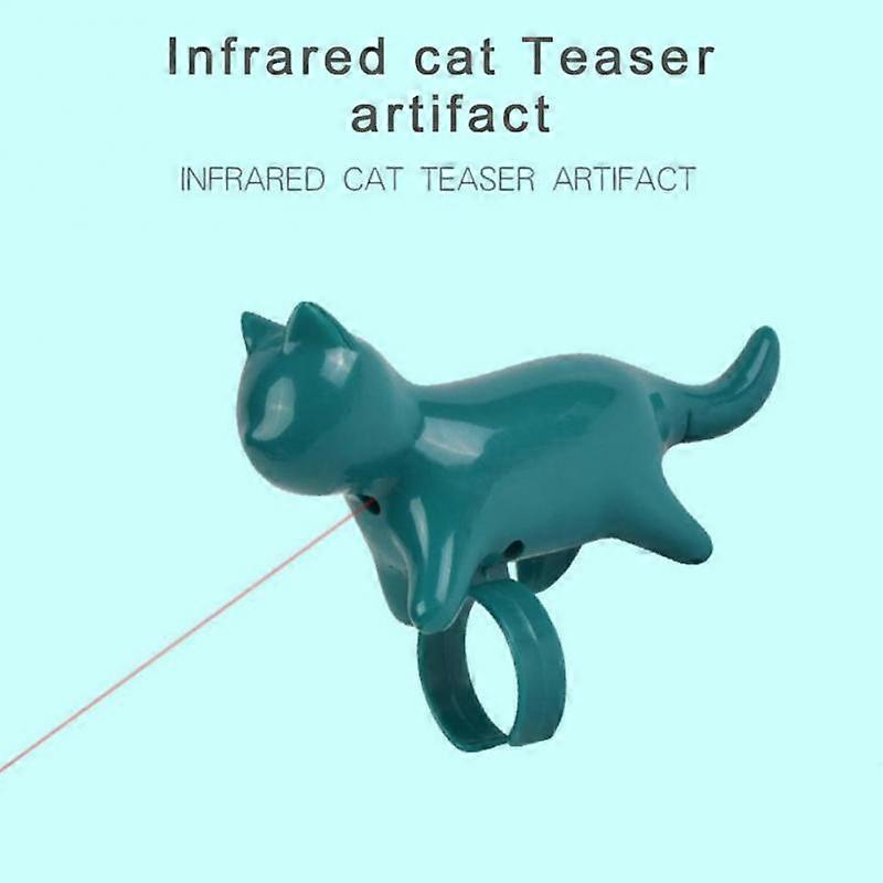 Funny Cat LED Laser New Pointer Ring Type Interactive Toy Stick Infrared Laser Cat Toy Finger Light Training Small Animal Toys