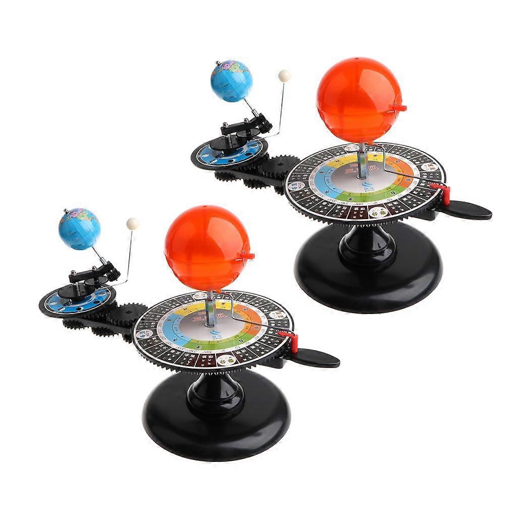 2 Sun Earth Moon Solar System Orbital Model Educational Planetarium Project