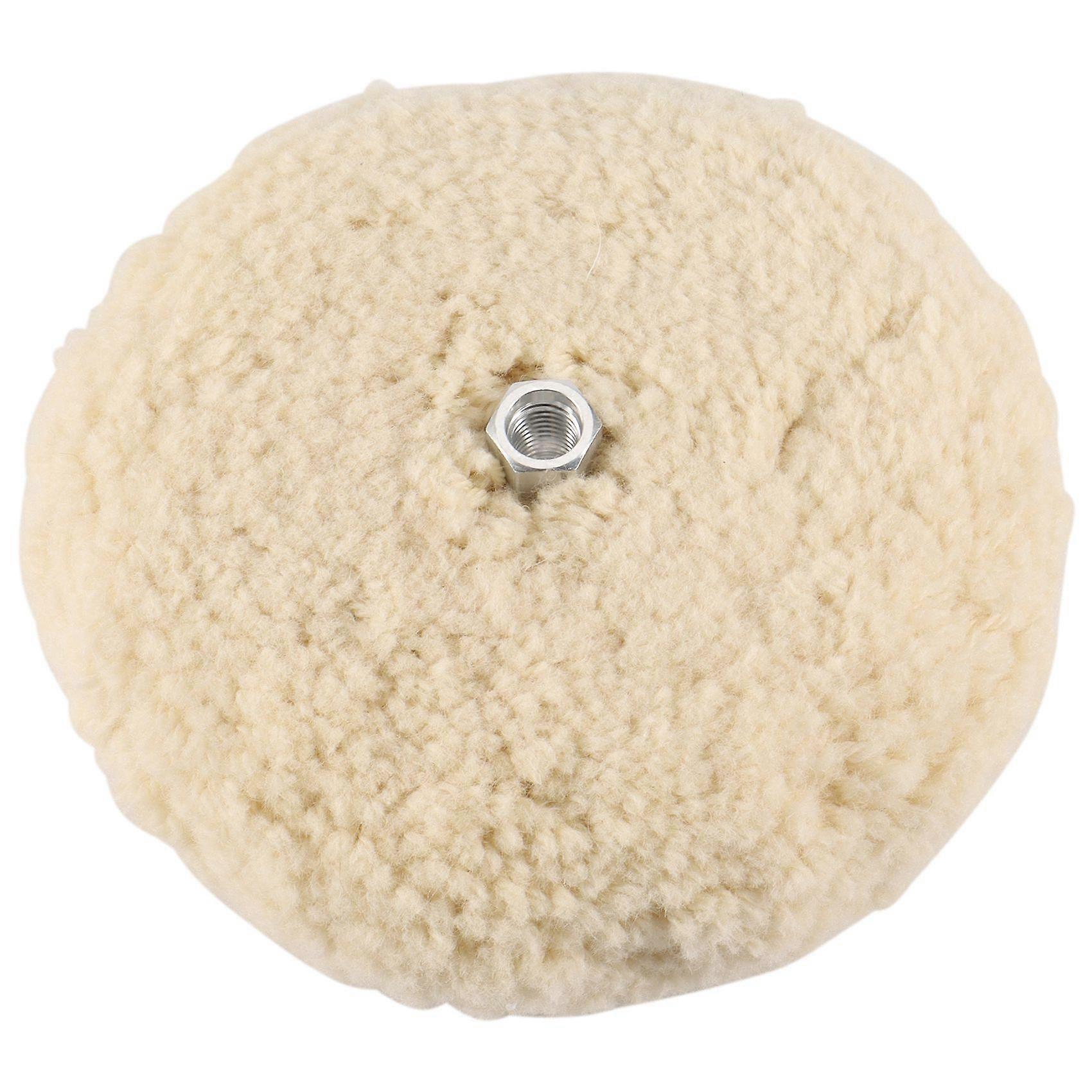 7 Inch Double Sided Wool Polishing Pad Buffing Pad with 5/8 Inch Wool (Pack of 1)