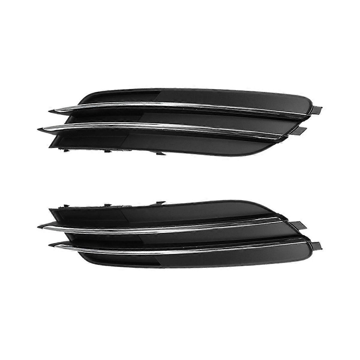 Automotive Chrome Fog Lamp Frame Front Bar Grille Fog Lamp Cover for A6L C7 4G0807681 4G0807682