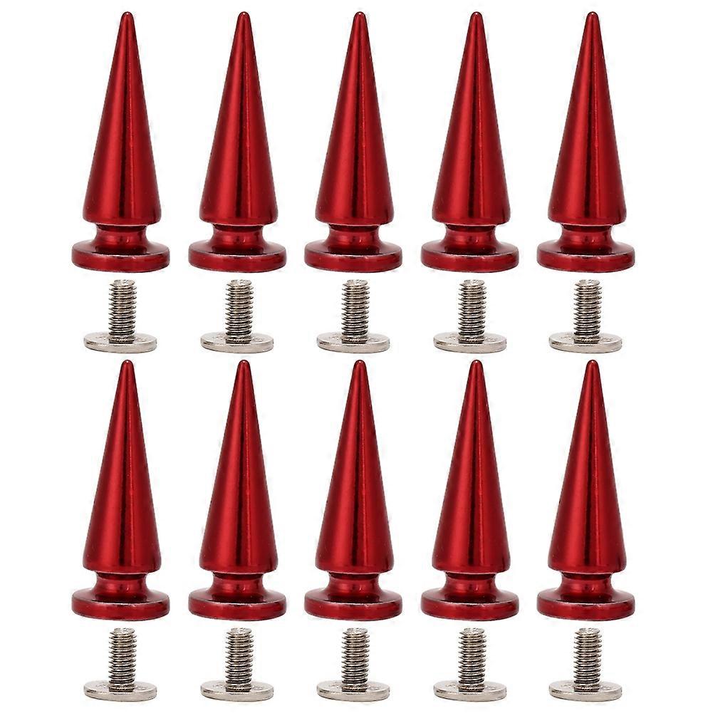 10set 10*26mm Copper Bullet Rivet Metal Stud With Screw Set For Diy Leather Bag Shoe