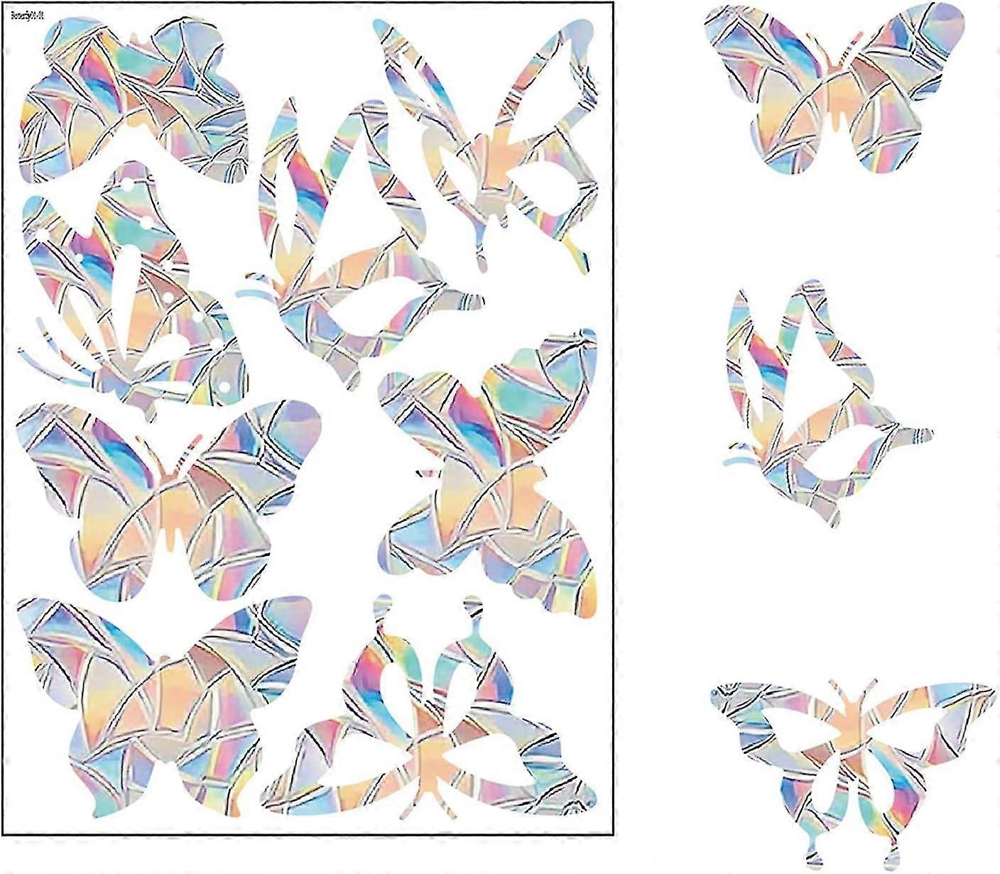 Butterfly Window Decals For Bird Strikes - 4 Sheets, 32pcs