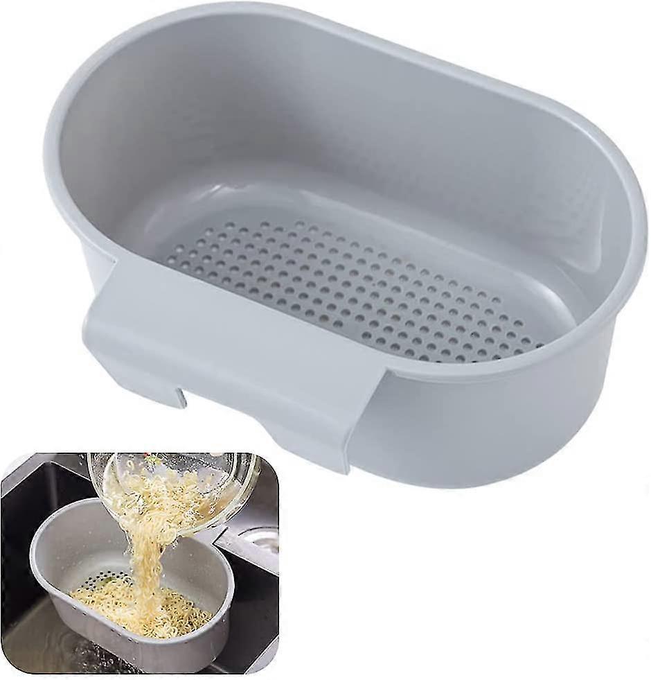 Kitchen Sink Drain Basket Household Drain Basket Rack  (Grey)