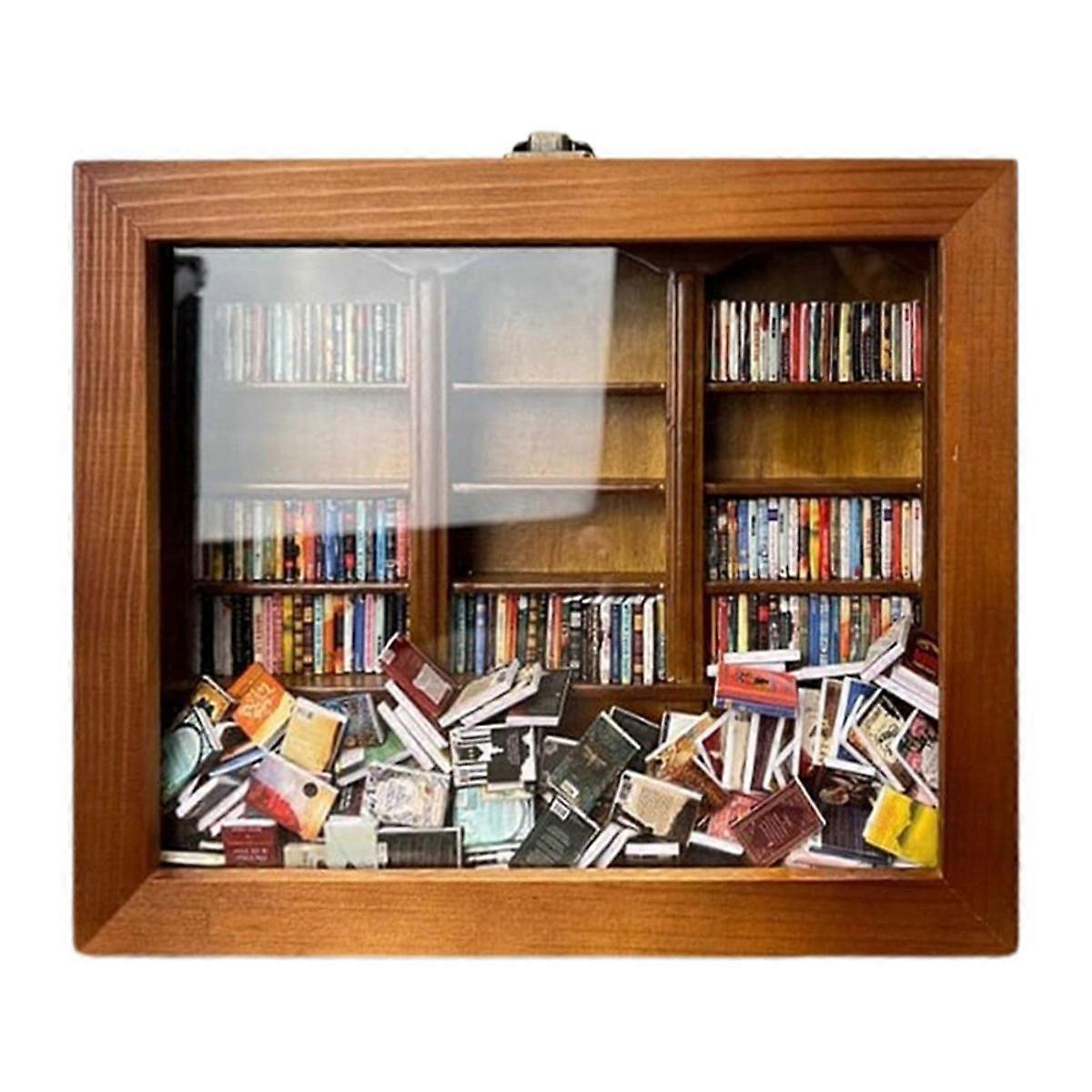 2PCS Anxiety Bookshelf Shake Your Anxiety, Bookshelf Decoration, Book Lover Christmas Ornaments, Miniature Book