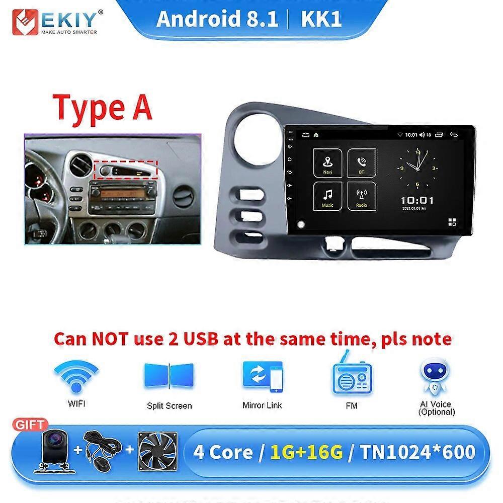 2 Din Android Auto Radio Für Toyota Matrix E130 2002-2006 Autoradio Carplay Multimedia Player Navigation GPS 2Din DVD