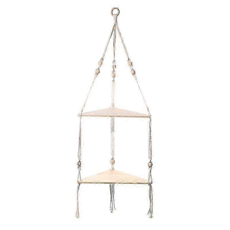 أرفف مع الجرف الخشبي 1 قطعة رف اليدوية لتعليق النبات والديكور مع حبل مكرامية جميل ورف