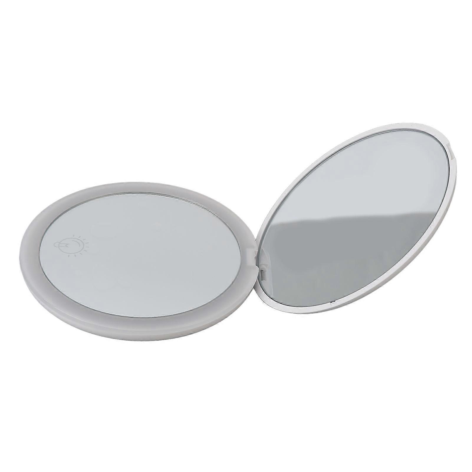 7X Magnifying Double Sided Handheld Makeup Mirror with Adjustable Lighting in 3 Colors