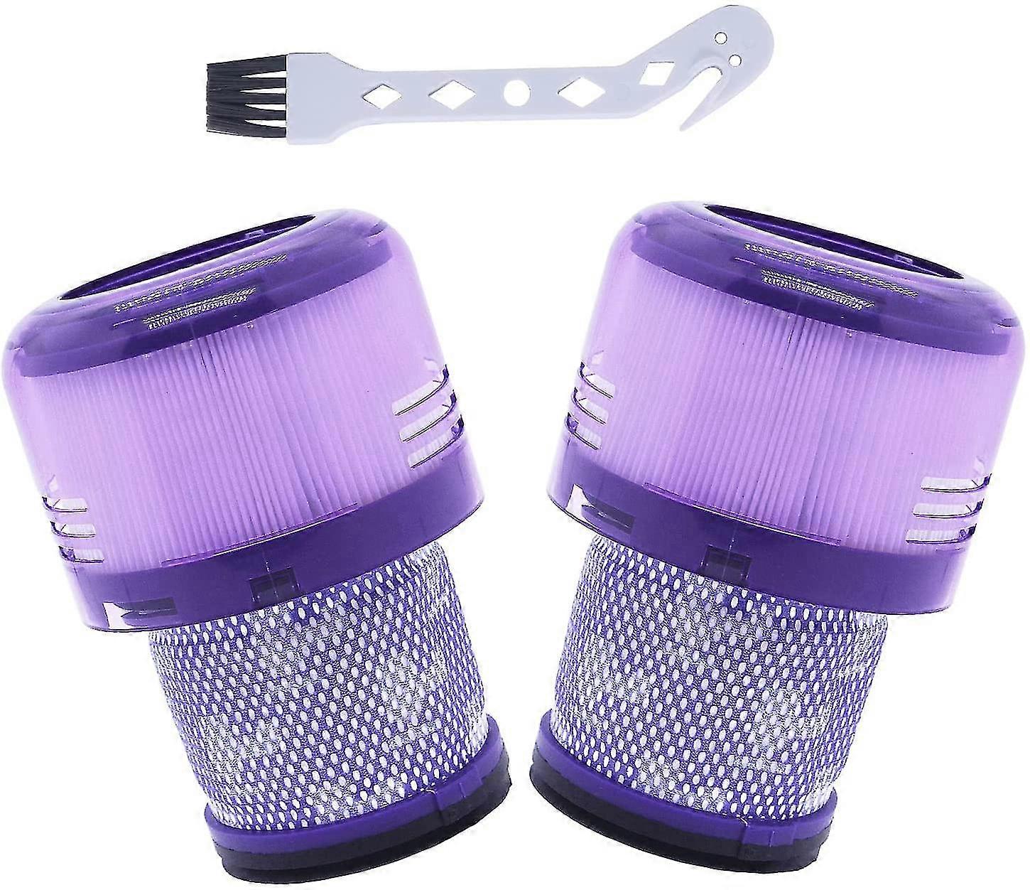 filter for compatible with dys v11, replacement filter for compatible with dys vacuum cleaner, 2 washable spare parts with clean