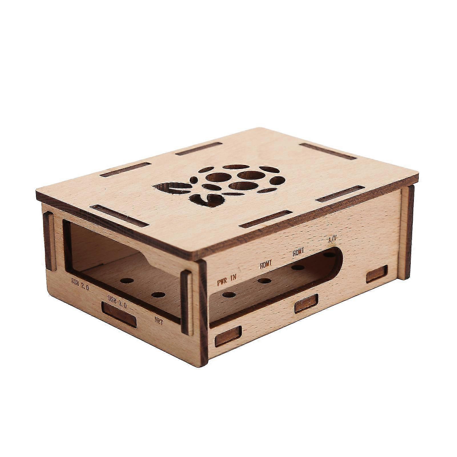 Raspberry Pi 4 Model B Wooden Case - High-End Imported Unassembled Box with Heat Sink Option
