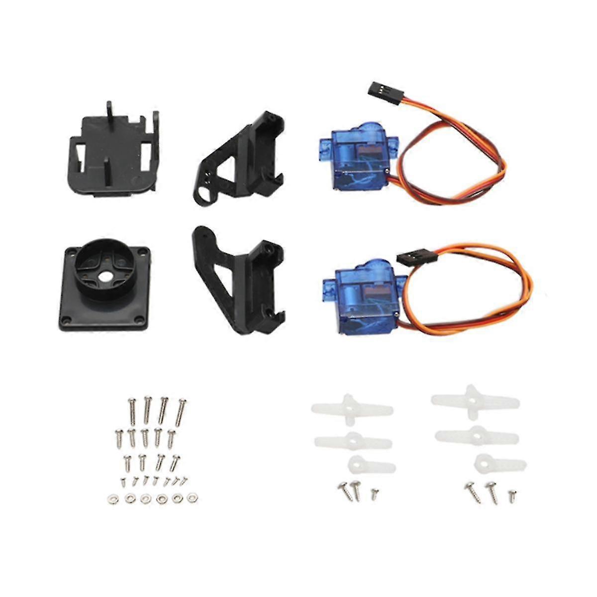 1set Dual Axle Servo Gimbal Anti-vibration Camera Platform Mount Ptz Pantilt With 2pcs 9g Servo Fo