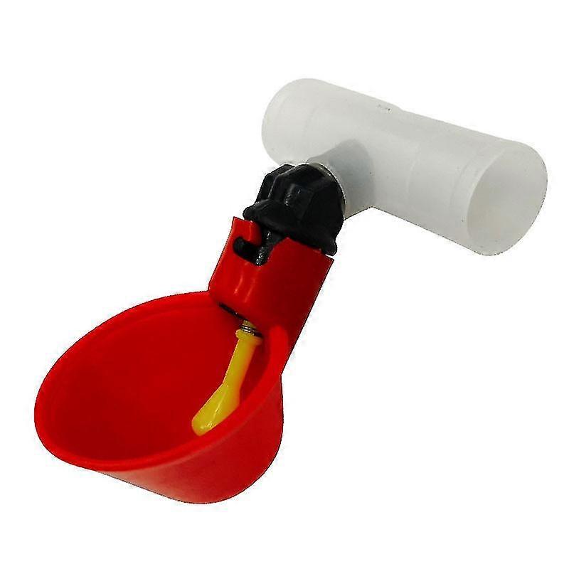 Automatic Poultry Drinking Cups Chicken Waterer Drinking Cups And Chicken Waterer Tee Fittings For Chicken Quail Duck(5pcs, Multicolor)