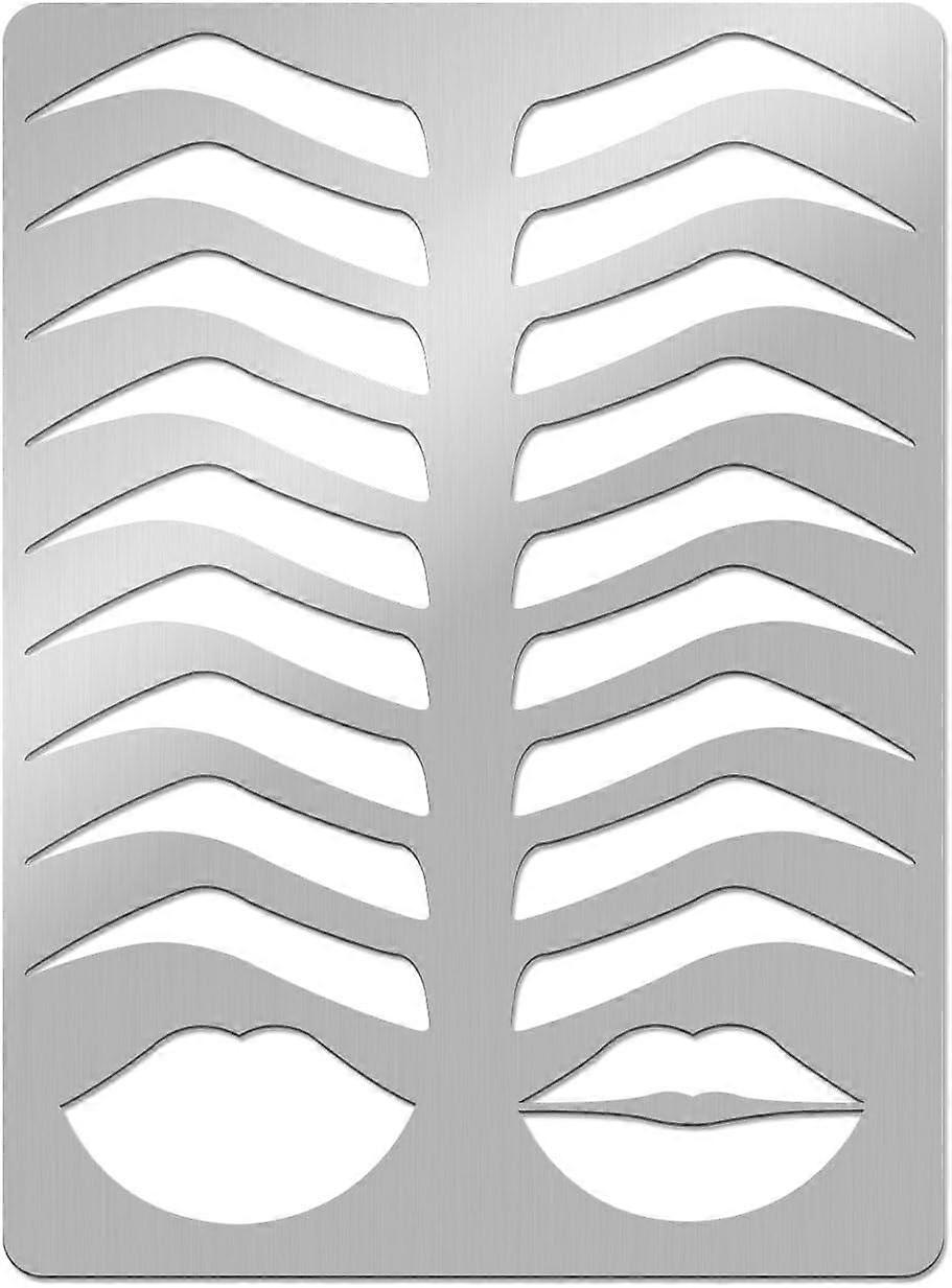 Microblading Double-sided Eyebrow Tattoo Templates Professional Eyebrow Stencil Shaping Template Practice Skin for Eyebrows Microblading Supplies