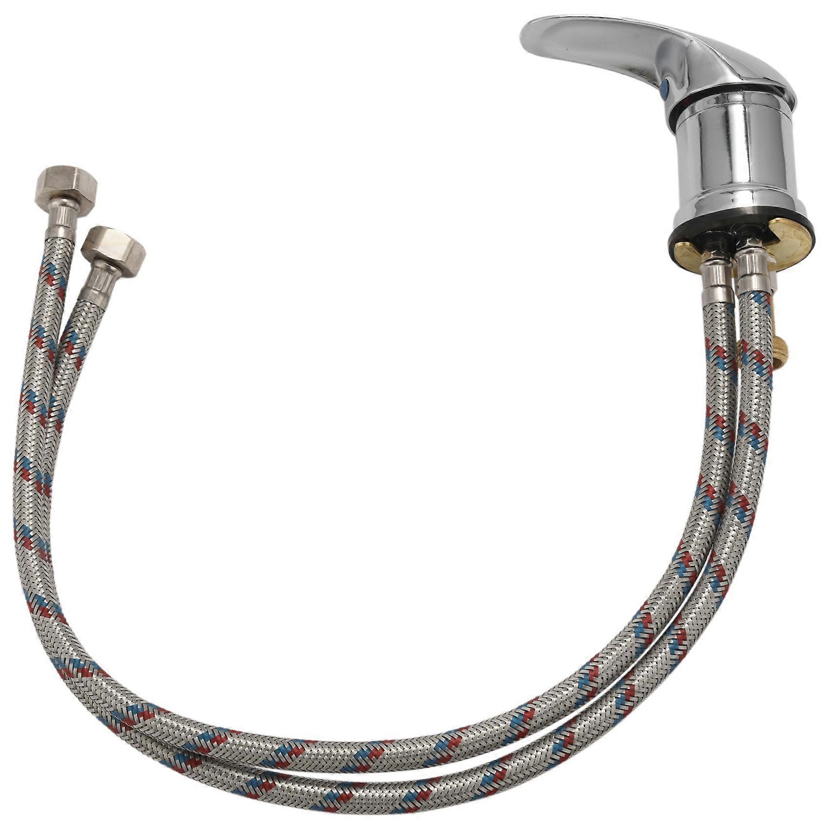 1Set Shampoo Bed Chair Faucet + Shower Head with Hose Salon Bath Bowl Sink Faucet Stainless Steel B