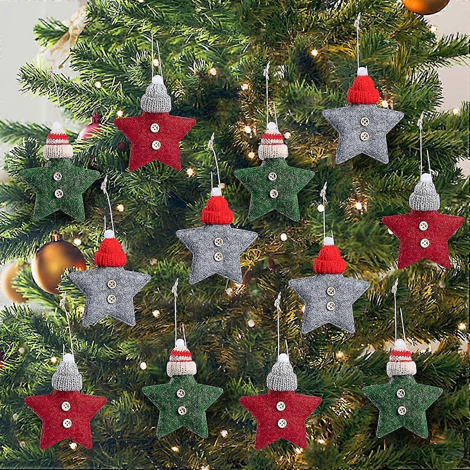 Star Christmas Tree Decorations  12 Pcs