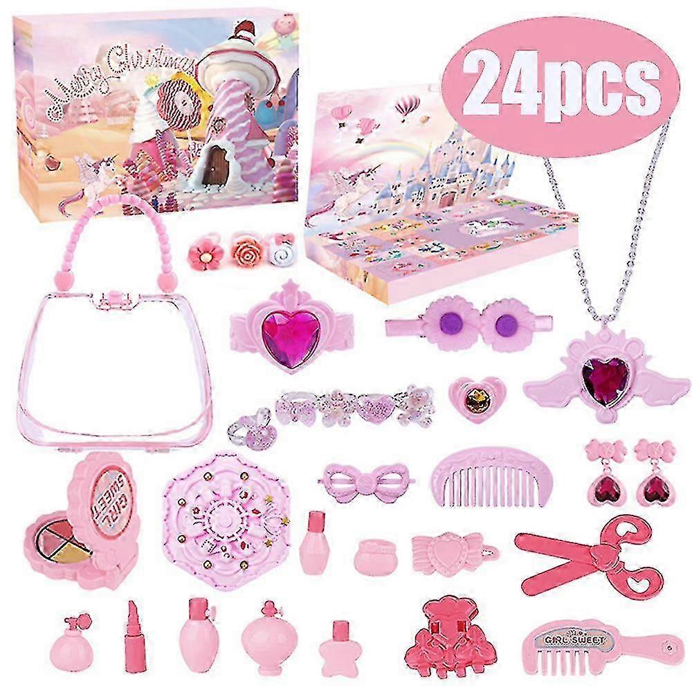 2023 عيد الميلاد صندوق أعمى 24 يوما العد التنازلي تقويم المجيء مجموعات المكياج إكسسوارات الاطفال الفتيات هدايا مفاجأة مثالية