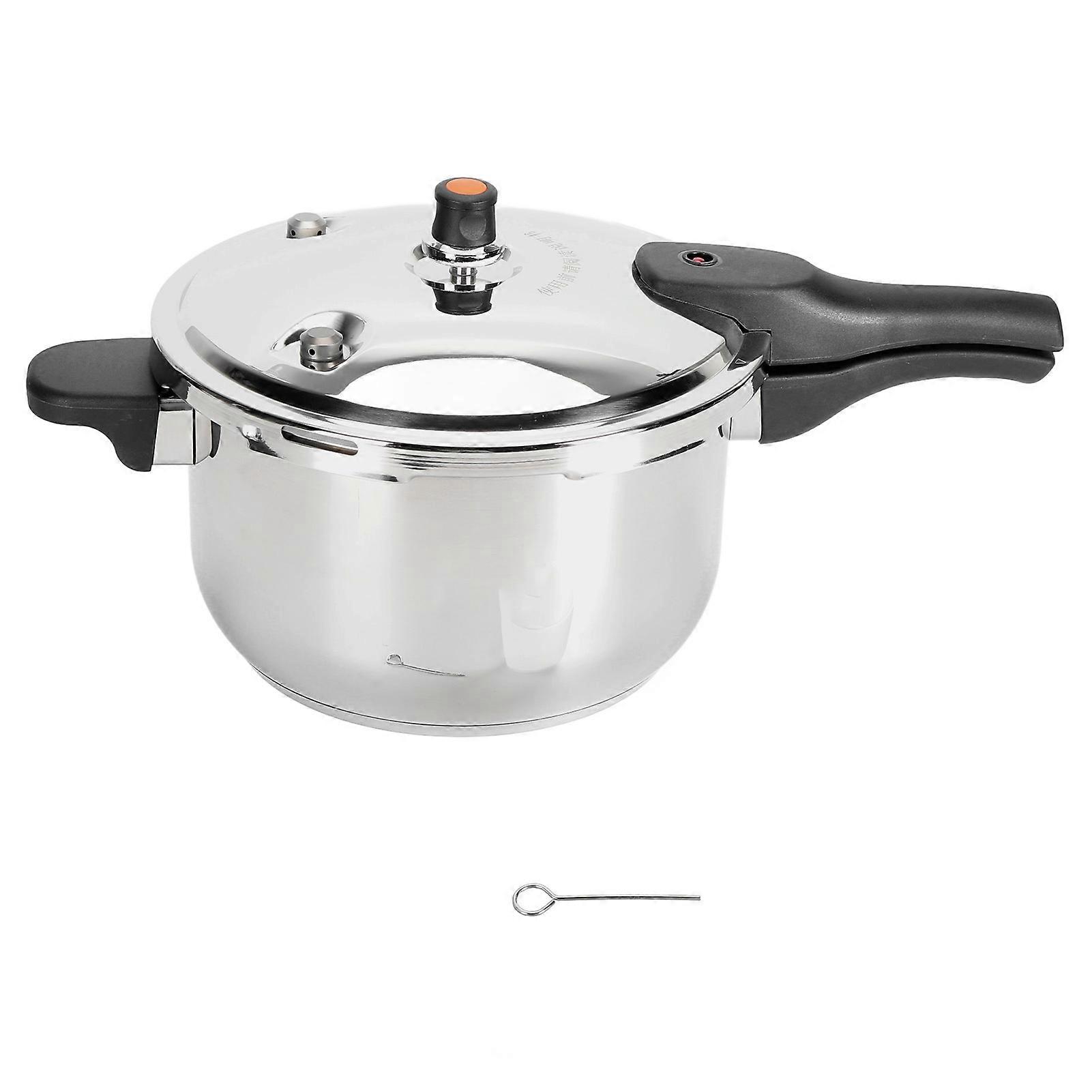 Elektrisk trykkoker 304 rustfritt stål 80KPA eksplosjonssikker trykkoker med trykkgrenseventil for komfyrtopp Hurtigkoking 4L 20cm/7.9in