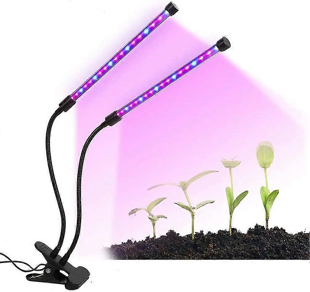 Grow Light Plant Light,20w Timing Function Dual Head 3 Modes Timer 3h/9h/12h