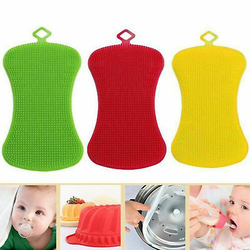 3 Colors Silicone Sponge Hero Sponge Non-stick For Kitchen Home Kit