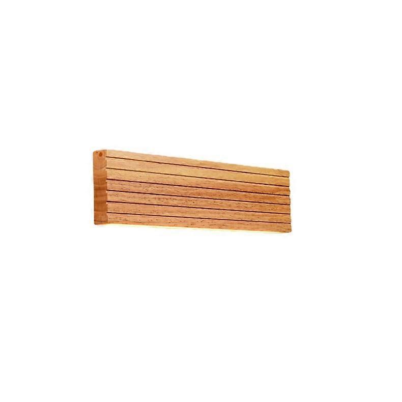 Simple and creative LED solid wood wall light bar, bedroom, kitchen, restaurant, bar, hallway base (32cm)
