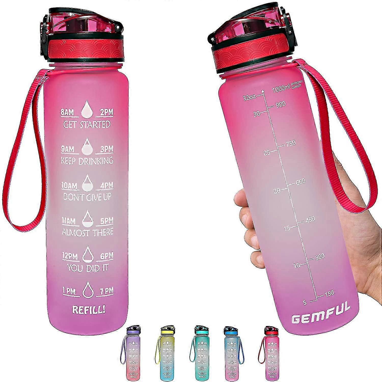 32oz Lar Bottle With Motivatal Er Removable Ser,fast Flow Bpa