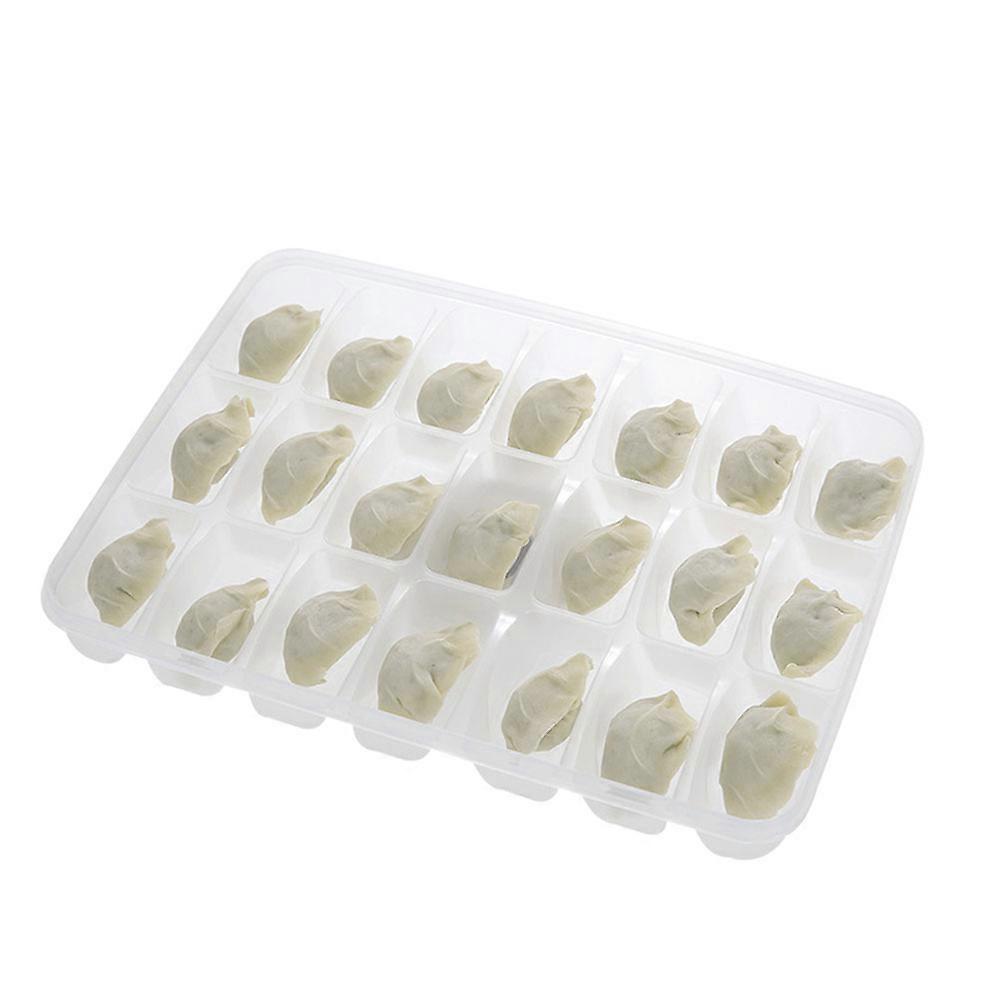 1PC Dumpling Case Single-Deck Fresh-Care Dumpling Box for Home Restaurant Kitchen Store (21-Grid)