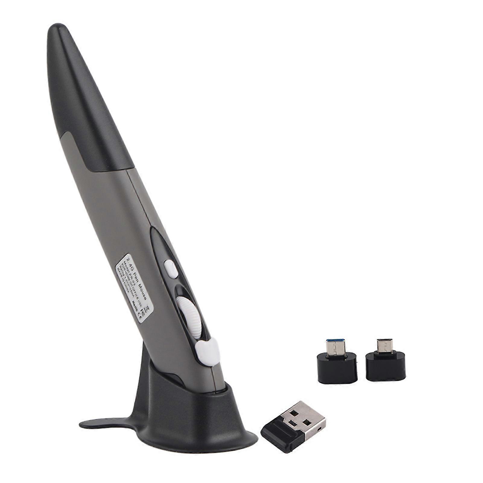 2.4GHz Wireless Optical Pen Air Mouse, Adjustable 500/1000 DPI for Laptops