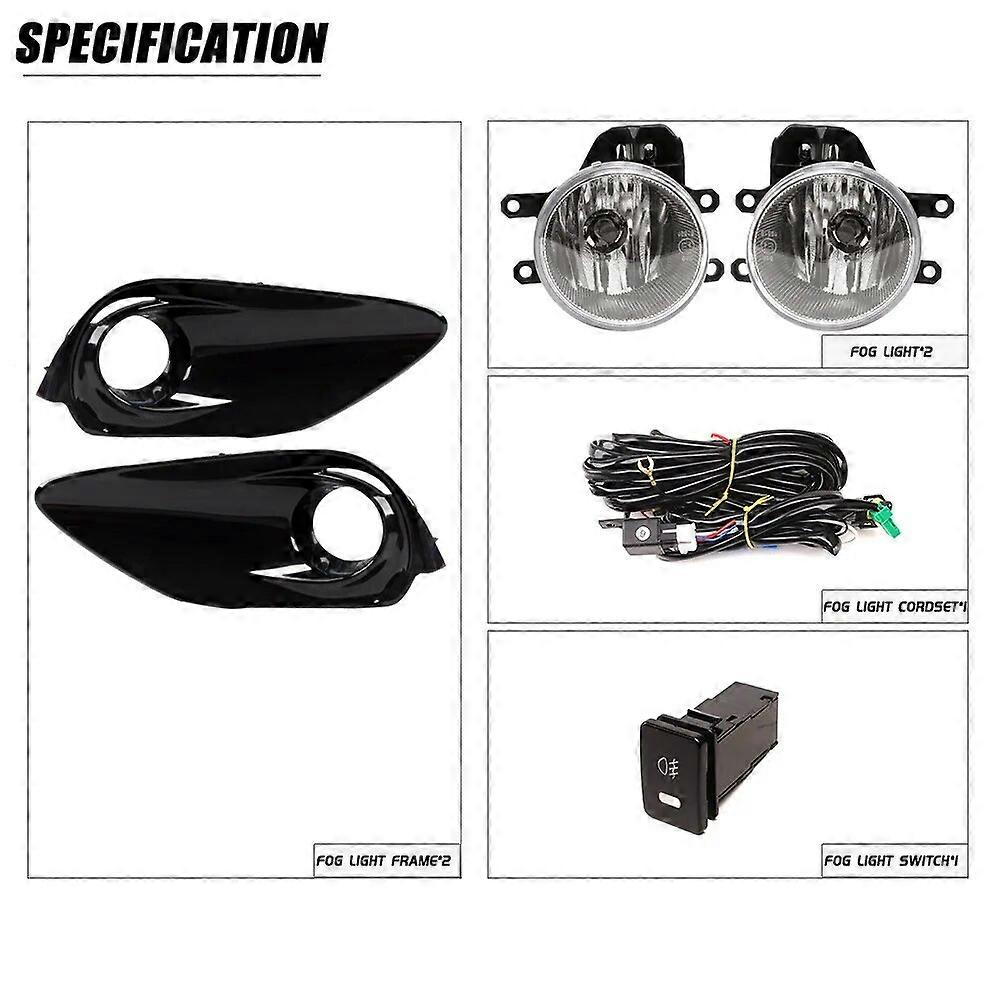 Front Bumper Fog Lamp Upgrade Kit FOR TOYOTA PRIUS C Sport/Aqua Urban 2015-2017 Version Additional Foglight Set Switch + Wiring