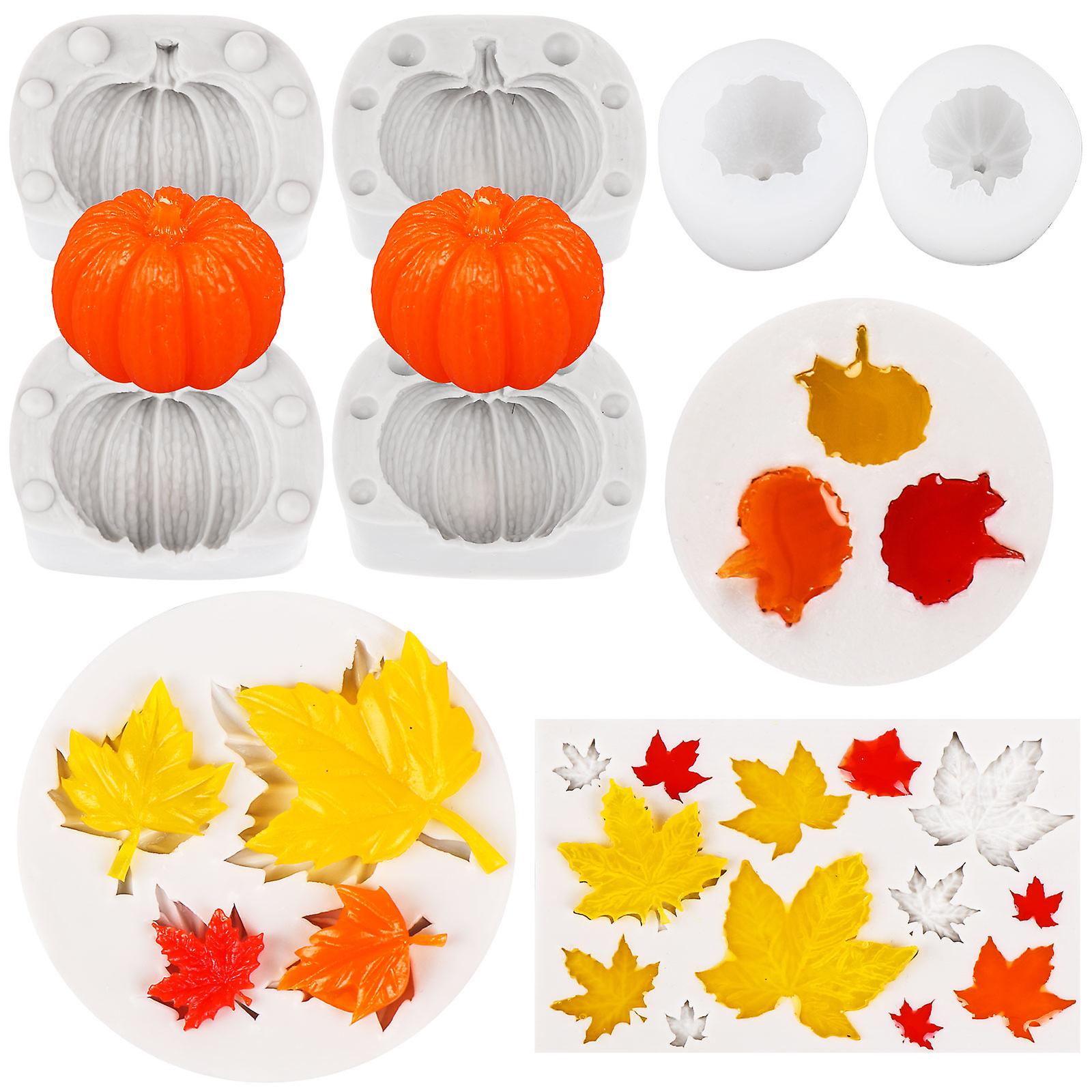Pumpkin Maple Leaves Fondant Molds