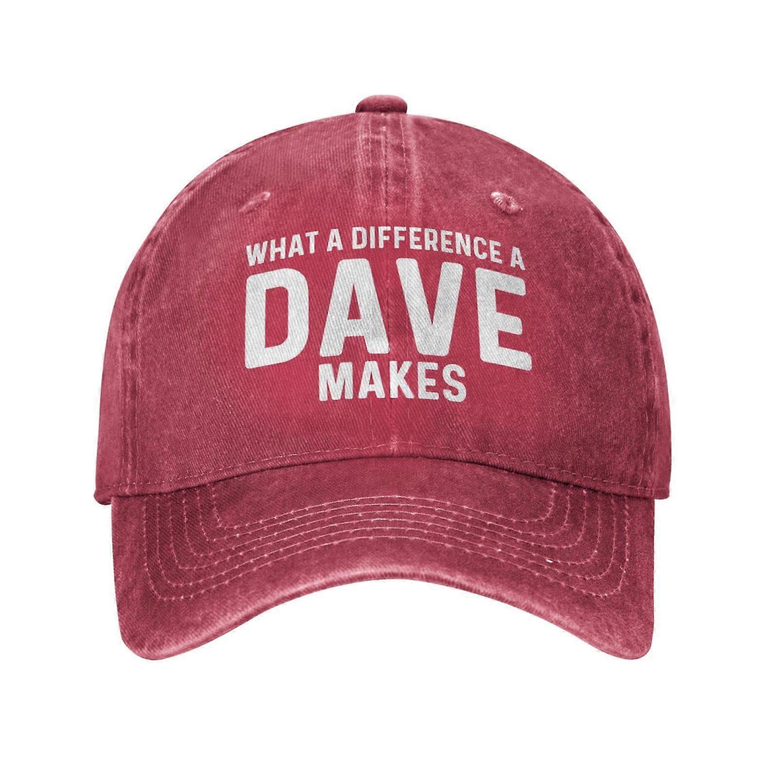 Men's Dad Hat with Design - What A Difference A Dave Makes Baseball Cap