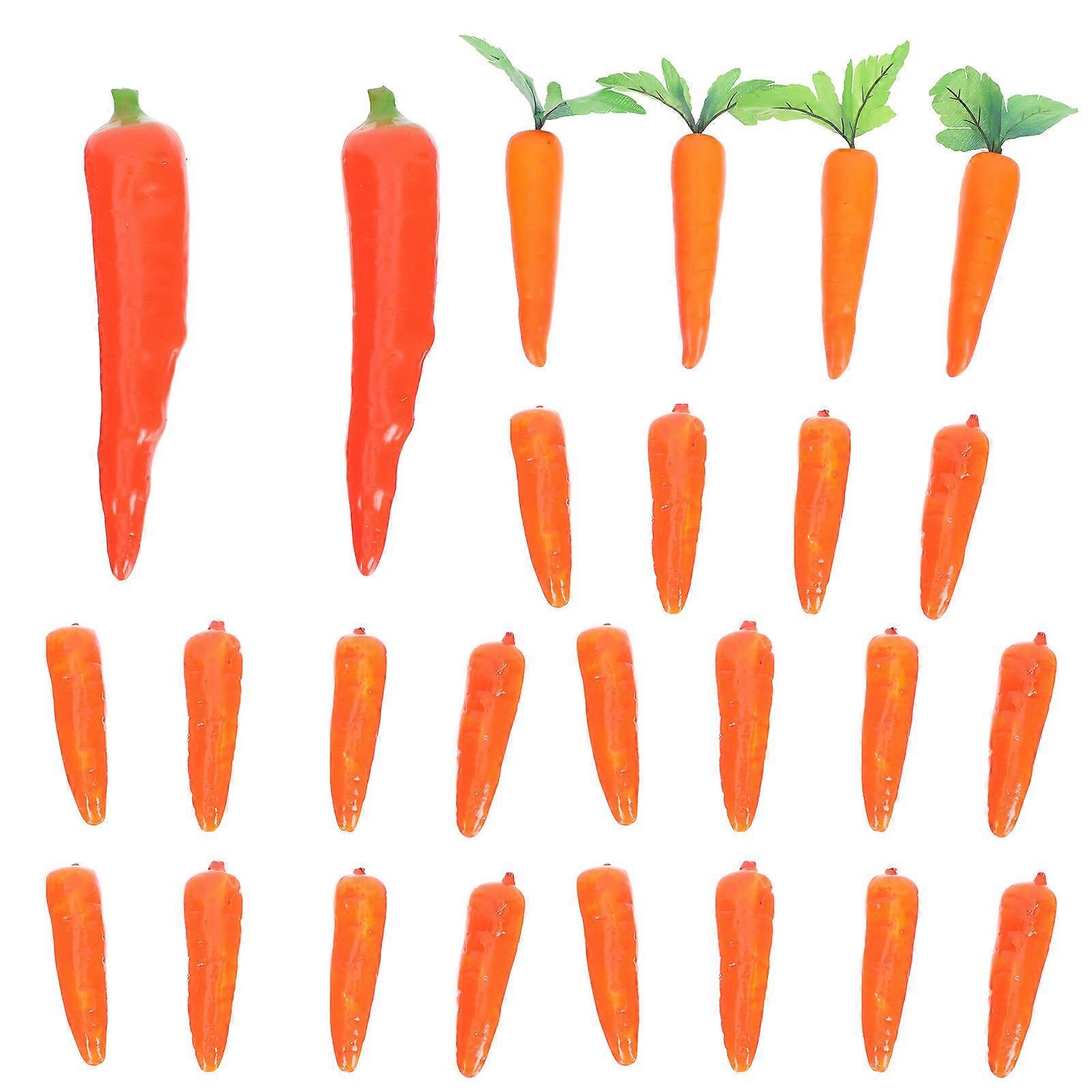 26Pcs Artificial  Easter Carrot Ornaments Simulation Easter Foams Carrots for Party DIY Crafts