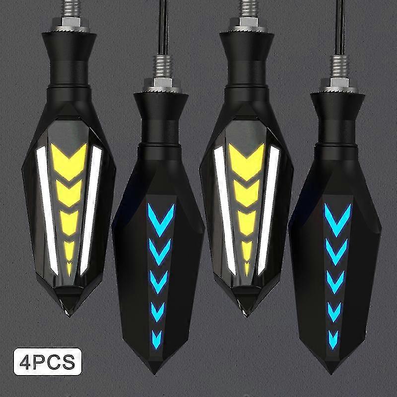 Double Side Flowing Turn Signal Motorcycle Led Turn Signal Flasher Light Built-in Relay Flashing Blinker Universal M10 Bolt Ip65