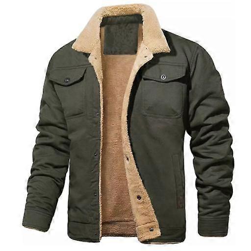 Truckerjakker til mænd Vinter Casual Coat Varme bomuldsjakker