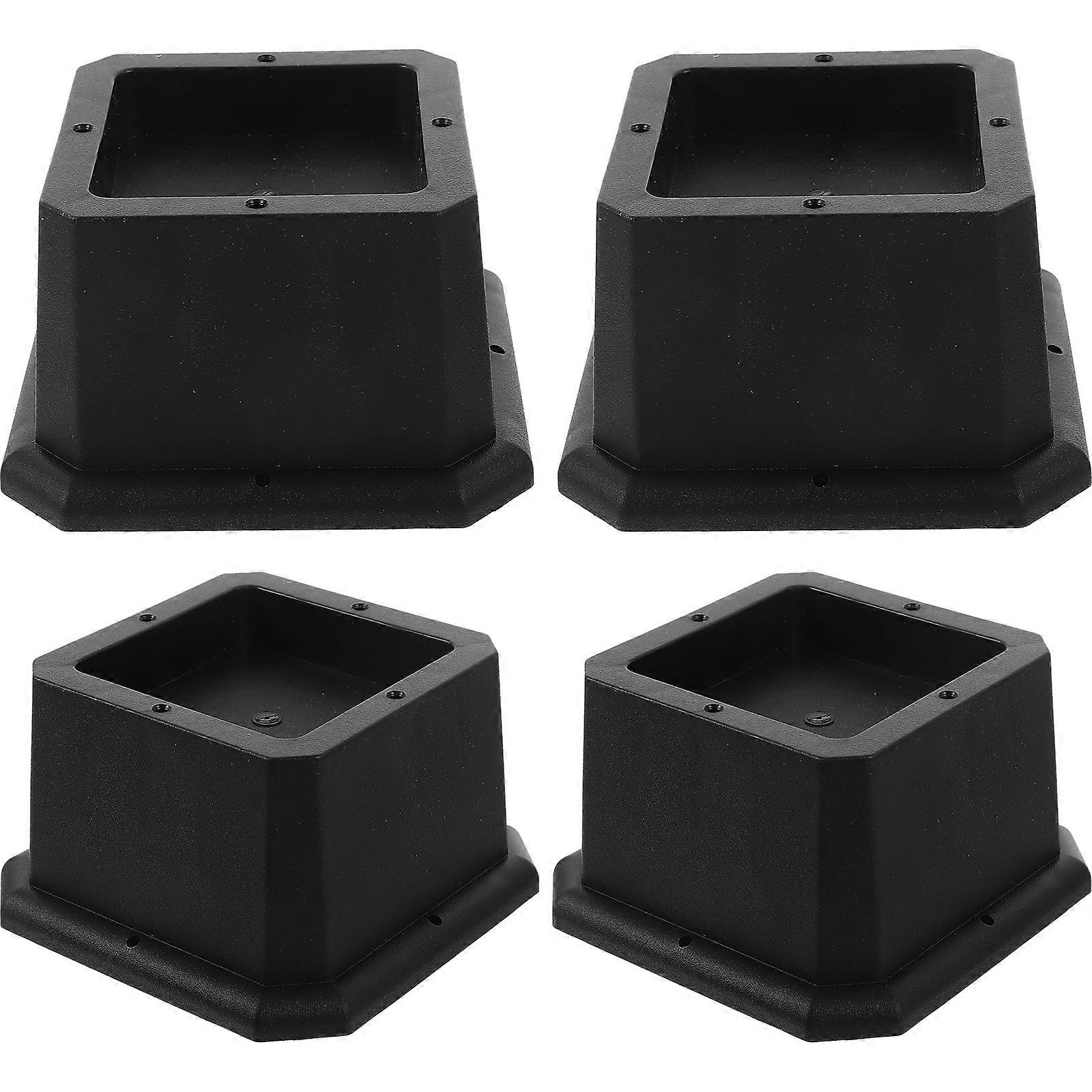4pcs Bed Rubber Risers Adjustable Furniture Risers Sofa Table Heights Lifts Risers