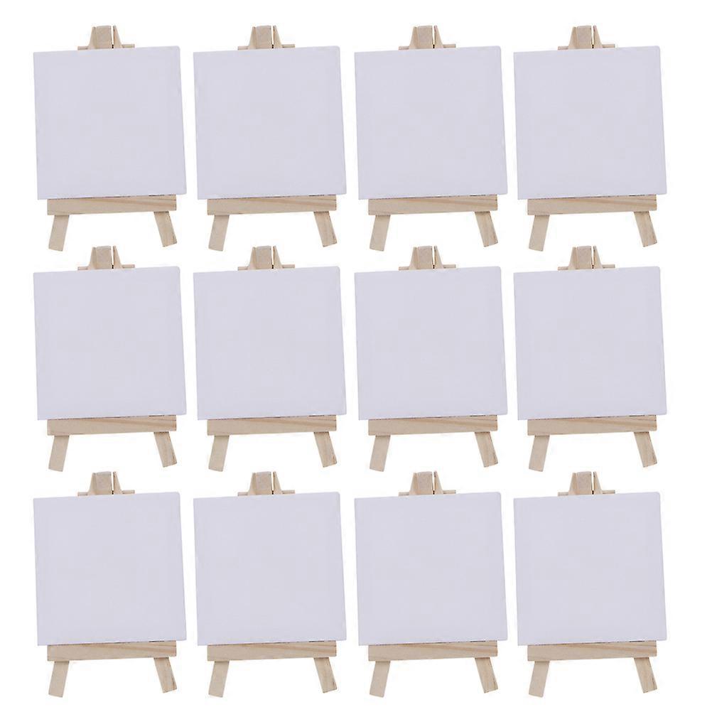 12 مجموعة من لوحة الفن الصغير الممتدة للفنان لوحة الفن بيضاء فارغة لوحات الفن الخشبية الطلاء الزيتي لوحة الرسم الفني (أبيض)