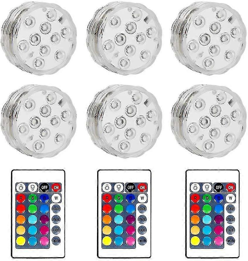 Lâmpadas led submersíveis impermeáveis para jacuzzi, spa, piscina, luzes led subaquáticas com 2 controles remotos